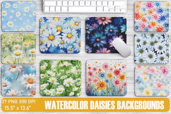 Beautiful Watercolor Daisies Backgrounds: A Designer's Floral Toolkit