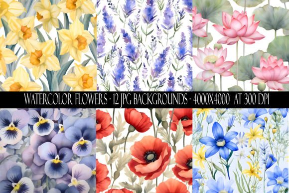Beautiful Watercolor Flower Backgrounds for Creative Projects