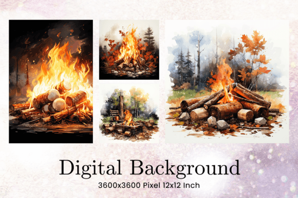 Bonfire Campfire Backgrounds: Warm Digital Wallpaper