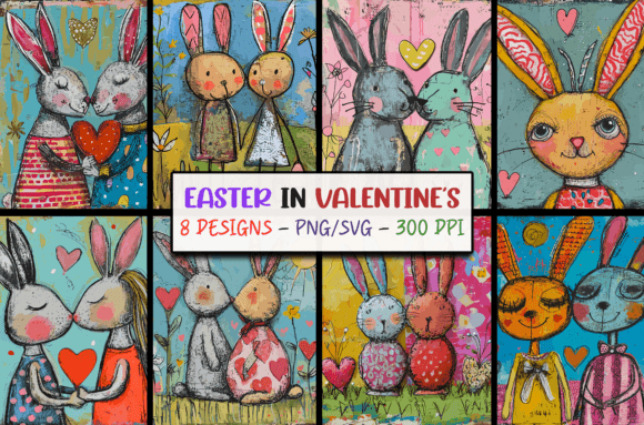 Celebrate Spring Love with Easter in Valentines Backgrounds