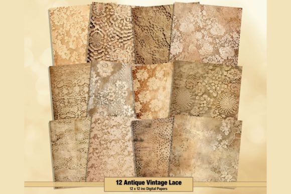 Elevate Projects with Antique Lace Digital Papers