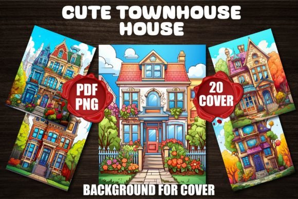 Elevate Your Designs with Cute Town House Backgrounds