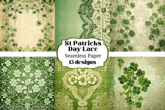 Elevate Your St. Patrick's Day Projects with Lace Backgrounds