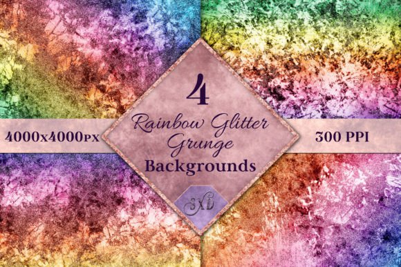 Exploring the Bold Appeal of Rainbow Glitter Grunge Backgrounds