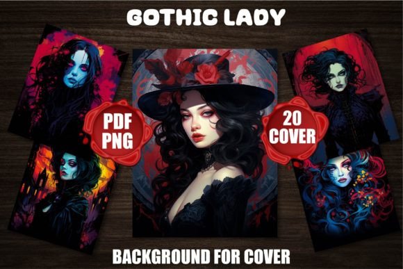 Gothic Lady Backgrounds for Cover: A Bundle of Dark Elegance