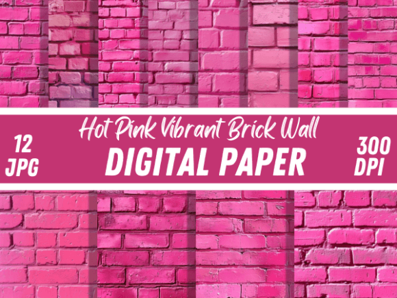 Hot Pink Brick Wall Backgrounds: A Modern Design Staple