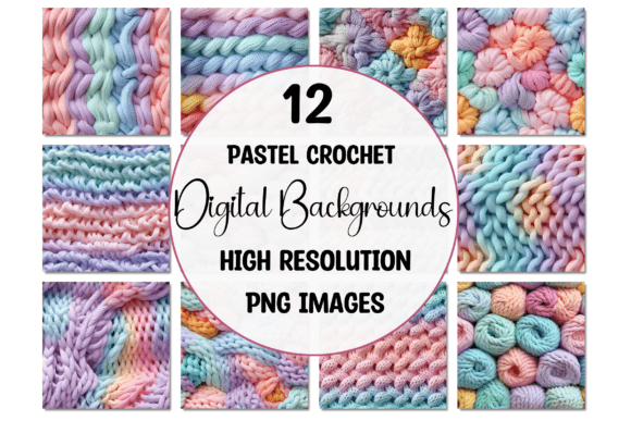 Infuse Your Projects with Warmth: Rainbow Pastel Crochet Backgrounds