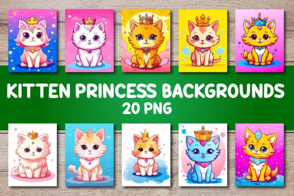Kitten Princess Backgrounds for Covers: A Royal Touch for KDP and Design Projects