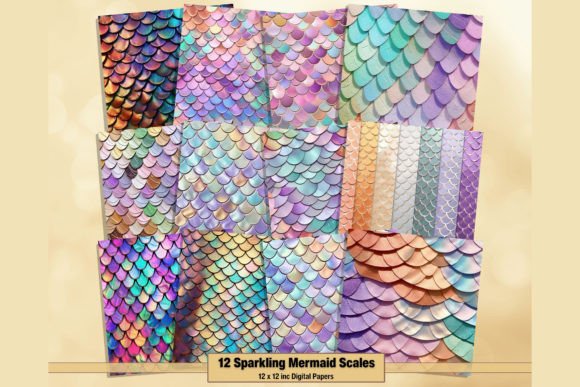Mermaid Tail Scales Digital Backgrounds: A Creative Toolkit