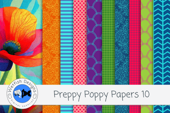 Preppy Poppy Digital Backgrounds 10: A Designer's Guide