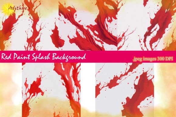 Red Paint Splash Backgrounds: Bold Digital Textures