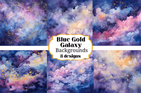 Stellar Design: Using Blue Gold Galaxy Backgrounds