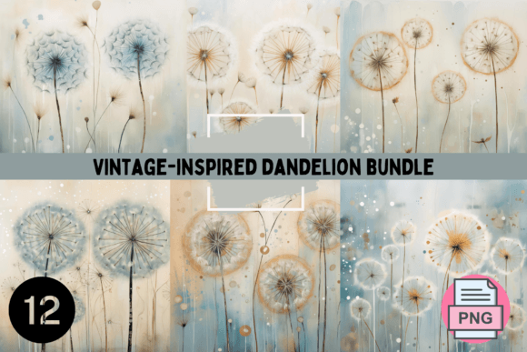 Timeless Charm: Vintage-inspired Dandelion Backgrounds