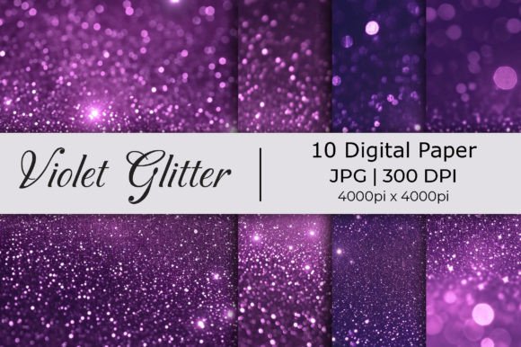 Unveiling Violet Big Glitter Paper Backgrounds