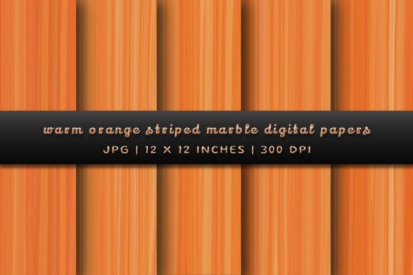 Warm Orange Striped Marble: Elevate Your Digital Creations